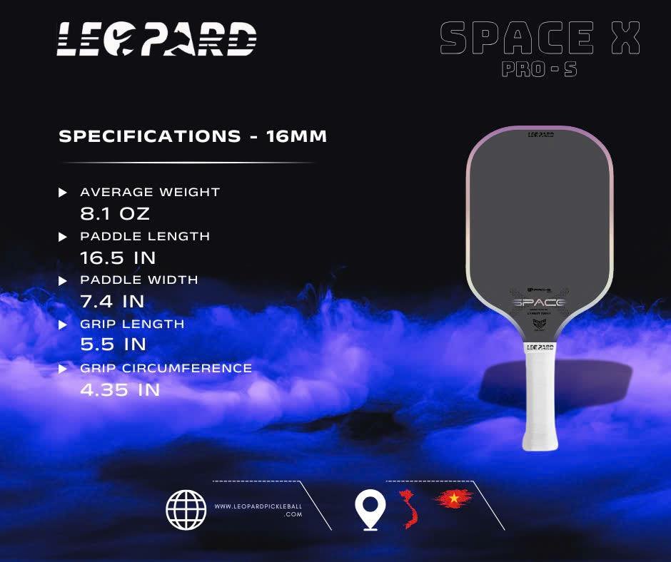 Vợt Pickleball LEOPARD SpaceX Pro-S